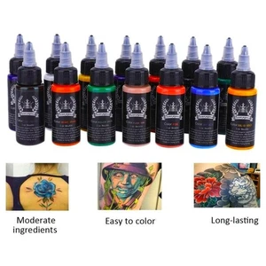 30ml Tattoo Ink Set 14 Vibrant Colors Premium Quality Professional Use - Picture 1 of 9