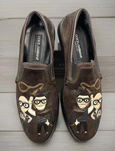 Scarpe slip-on uomo Dolce Gabbana sneakers streetwear taglia US 7 autentiche COA EUC - Foto 1 di 16