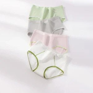 Mujer Cintura Media Algodón Triángulo Ropa Interior Transpirable y Cómoda - Imagen 1 de 21