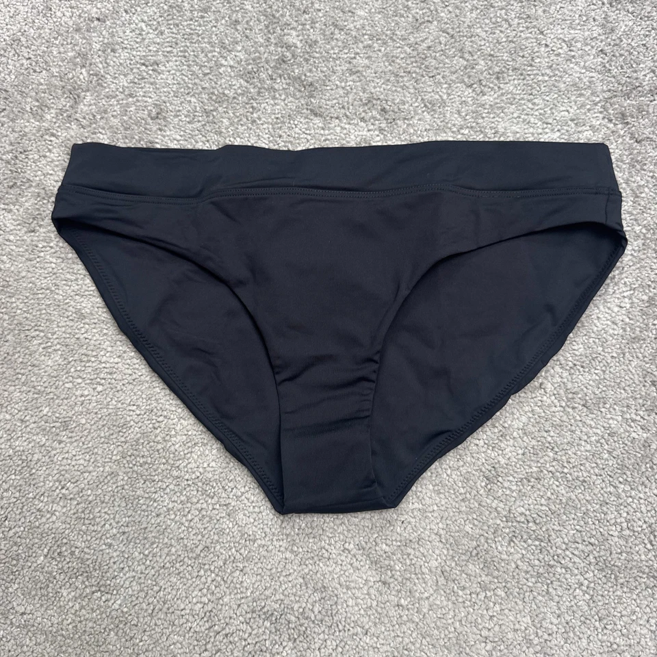 Prana Black Summer Wave Bikini Bottom Size Medium Swim Bottom Swimwear