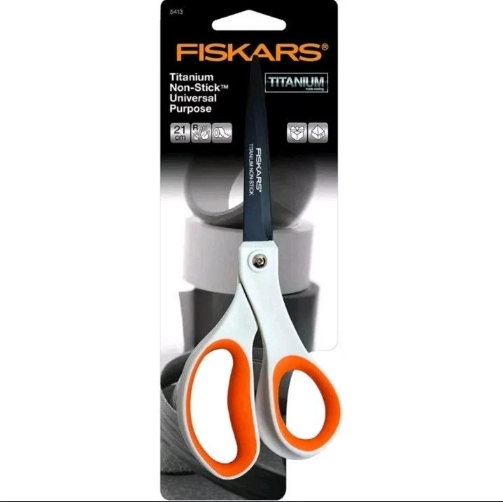 Fiskars Titanium Scissors Multi-Purpose 21cm Right Hand Left Handed - Image 1 of 2
