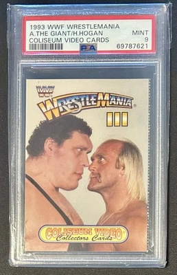 1993 WWF Coliseum Wrestlemania 3 Hulk Hogan Andre The Giant PSA 9 🐐 Pop 29 Foto 1 de 2