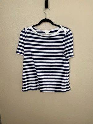 Camiseta Caslon Mujer Rayas Manga Corta Azul Marino/Blanco Mezcla Algodón Talla M Foto 1 de 4
