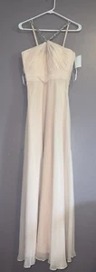 Dressy Collection By Vivian Diamond Blush Rhinestone Halter Neck Size 0 NWT - Picture 1 of 10