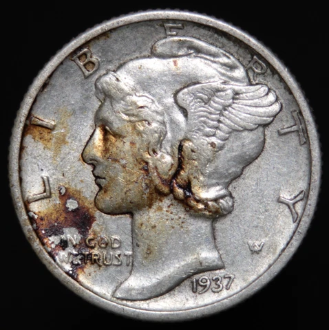 1937-D Mercury Dime Cover