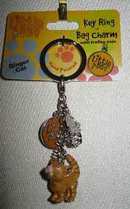LITTLE PAWS KEYRING/BAG CHARM - ASSORTED CATS - PLEASE CHOOSE - BRAND NEW - Picture 1 of 5