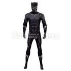 Black Panther T'Challa Cosplay Costume Wakanda Jumpsuit Headgear C07137
