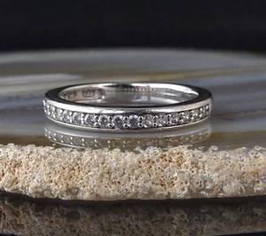 Klassischer Damen Zirkonia Halb-Memoryring Silberring 925 Silber Gr. 56 / 17,8mm - Bild 1 von 7