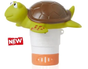 Turtle Chlorine Floater for 1" Tab ONLY, Mini Floating Pool Chlorine Dispenser - Picture 1 of 10