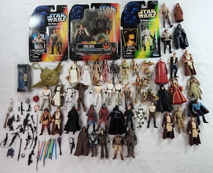 Star wars Kenner mixed lot of action figures, accessories 90s VTG - Luke, leia - Picture 1 of 10