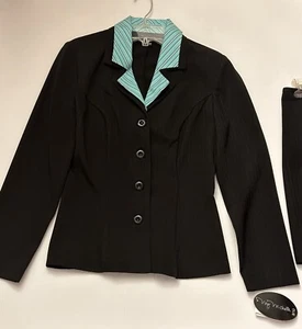 My Michelle Jrs 2 Piece Pinstripe Suit Skirt Set Career Preppy Size 9/10 - Picture 1 of 12