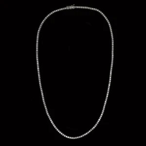 5 CARAT NATURAL DIAMOND RIVIERA NECKLACE 14K WHITE GOLD VERY GOOD CUT TENNIS - Picture 1 of 3