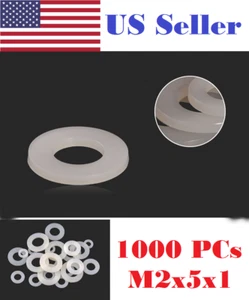 1000 piezas M2 plástico nailon lavadora espaciadora plana M2x5x1 (2mmx5mmx1mm) - Imagen 1 de 1