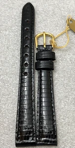 DeBeer PARIS Watch Strap 13mm Genuine Lizard Leather Shiny Thin Handmade Long 7" - Picture 1 of 10