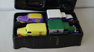 MATCHBOX NBA  1938 DODGE,1939 CHEVY LAKERS,MODEL A TIMBERWOLVES,1937 MIAMI HEAT  - Image 1 of 4