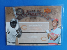 2005 UPPER DECK HALL OF FAME JOE MORGAN TONY PEREZ #43/50 CINCINNATI REDS