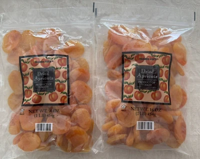 2 Packs Trader Joe's Dried Apricots Product Of Turkey 16 oz Each Bag Total 32 oz - Image 1 of 2