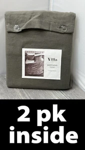 2er-Pack Villa Basketweave Kiesel Kissenbezug von Noble Excellence, grau King/Groß Ret. 89 $ - Bild 1 von 9