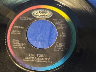 THE TUBES - SHE'S A BEAUTY / WHEN YOU'RE READY TO COME -  7" VINYL SINGLE - Image 1 of 3