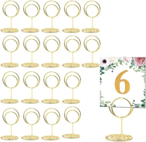Gold Tischkartenhalter 30 Stück für Hochzeit, Geburtstag, Menükarten & Tischnumm - Bild 1 von 6