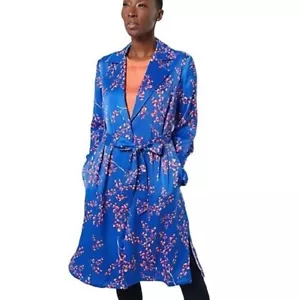 J Jason Wu Woven Printed Floral Trench Coat 2X (404) - Picture 1 of 8