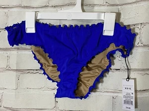 Women's Ruffle Cheeky Bikini Bottom - Shade & Shore™ Medium Blue - Picture 1 of 5