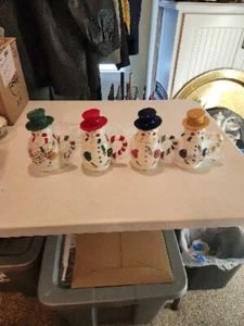 TEMP-TATIONS~12 Oz Ceramic SNOWMAN  2 PIECE MUG New Assorted Colors 4 Available  - Picture 1 of 8
