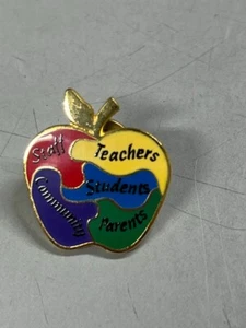 School Community - Apple Design Pin - Education People - Multicolor - Picture 1 of 3