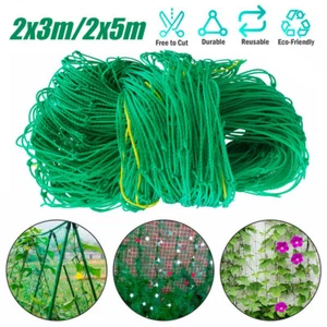 Garden Plant Climbing Net Trellis Netting Mesh Support Fruits Vine Veggie Bean - Picture 1 of 14