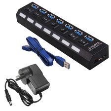 HUB SDOPPIATORE USB 3.0 MULTIPRESA 7 PORTE CIABATTA SPLITTER