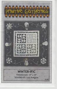 Primitive Gatherings WINTER-IFIC Lisa Bongean 19"x19" Quilt Pattern - Picture 1 of 6