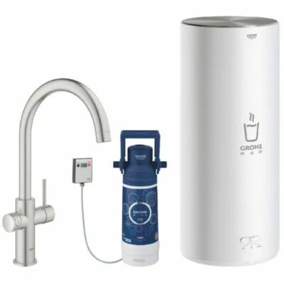 Grohe Red Duo Starter Kit 30079DC1 Armatur Supersteel inkl. Boiler Größe L - Bild 1 von 4