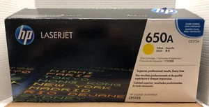 HP 650A (CE272A) Gelb Tonerkassette / BRANDNEU / OPEN BOX PATRONE VERSIEGELT - Bild 1 von 5