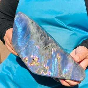 1930g Natural Flash Labradorite Purple Crystal Rough Healing Specimen 2295 - Bild 1 von 16