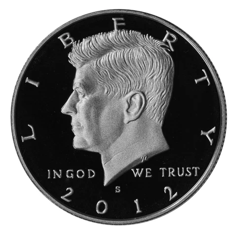 2012 S Kennedy Half Dollar Gem DCAM Proof CN-Clad Cover