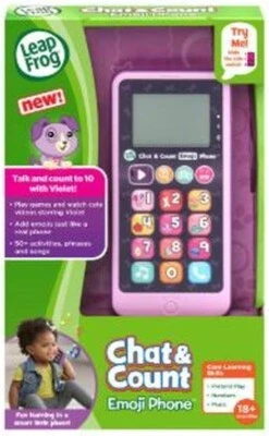 LeapFrog Chat and Count Emoji Phone Purple Brand New - Image 1 of 2