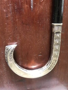 Art Nouveau /Art Deco Nickel Silver handled walking stick / cane - Picture 1 of 3