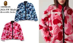 A Bathing Ape Women's Boa Ripstop Fabric Reversible Jacket 24 FW ABC CAMO Japan - Picture 1 of 14