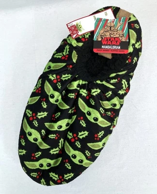 NUEVO CON ETIQUETAS Unisex Fuzzy Baba Star Wars Grogu Baby Yoda Zapatilla Calcetines Con Suela Antideslizante Foto 1 de 4