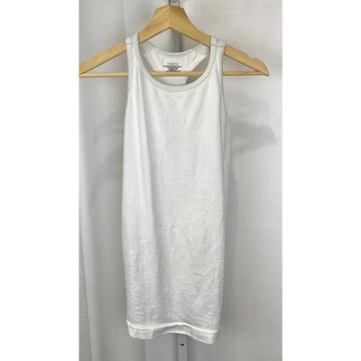 ATHLETA Size M Renew Racerback Tank Top 438730 Sleeveless Stretch Ribbed White  - Image 1 of 4
