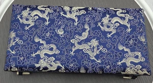 Vintage Chinese Brocade Jewelry Or Trinket Box. Silk Lined. Beautiful Pattern - Picture 1 of 11