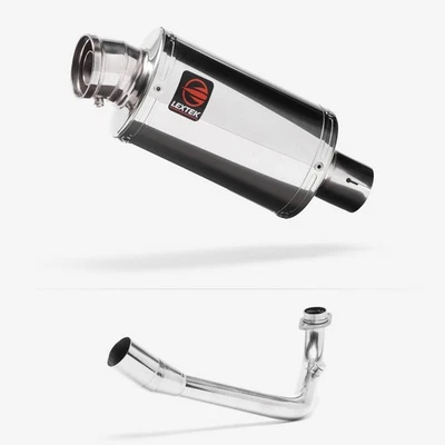 Sistema de escape trasero Lextek acero inoxidable OP4 pulido 200 mm silenciador scooter - Imagen 1 de 4