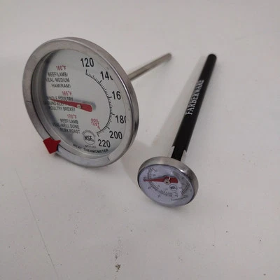 Termómetro de bolsillo de acero inoxidable para carne y vajilla, juego de 2 Foto 1 de 4