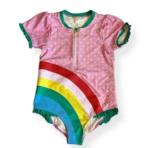 Matilda Jane Retro Rainbow Rashguard Swimsuit - Picture 1 of 11