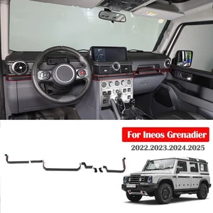Matte Black Center Console Dashboard Cover Trim Strips For INEOS Grenadier 2022+ - Picture 1 of 23