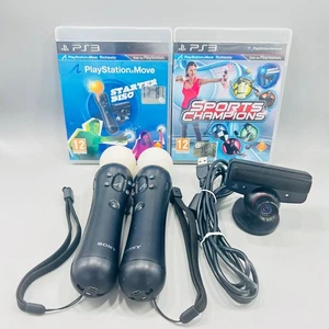 PAAR PS MOVE PLAYSTATION MOVE PS3 💎+EYE CAMERA +2 PS3 SPIELE TOP GETESTET🎁 - Bild 1 von 5
