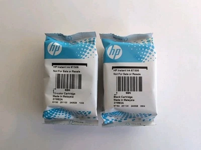 2 HP Instant Ink Cartridges 67/305 Black and Tri-Color 3YM82A 3YM83A New Sealed - Bild 1 von 2