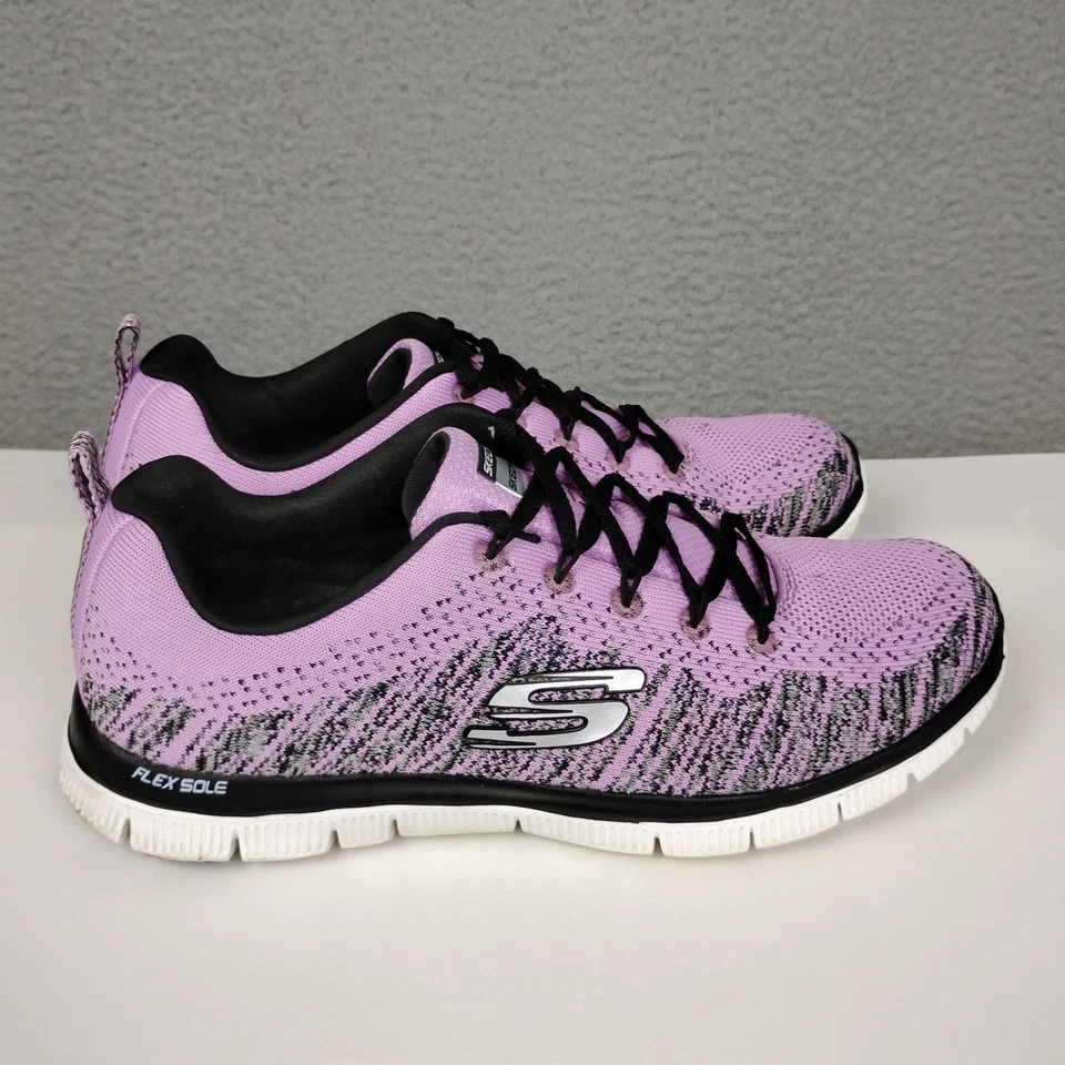 Skechers Zapatos Mujer 9.5 Lavanda Flex Appeal 2.0 Tenis Tejido Suela Flexible 11877 Foto 1 de 4