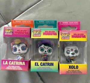 Día de los Muertos Funko Pocket Pop! Xolo El Catrin La Catrina Keychain Charm -3 - Picture 1 of 9
