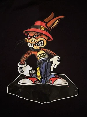 Ropa de calle tribal Y2K vintage Cholo Bunny XL graffiti etiquetadora Foto 1 de 4